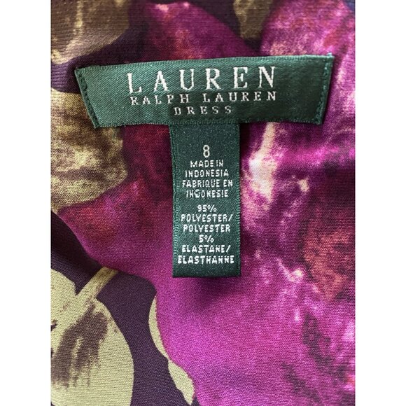 Ralph Lauren Dress 8 Floral Wrinkle Free Packable Travel Feminine Stretch 43 - Picture 9 of 9